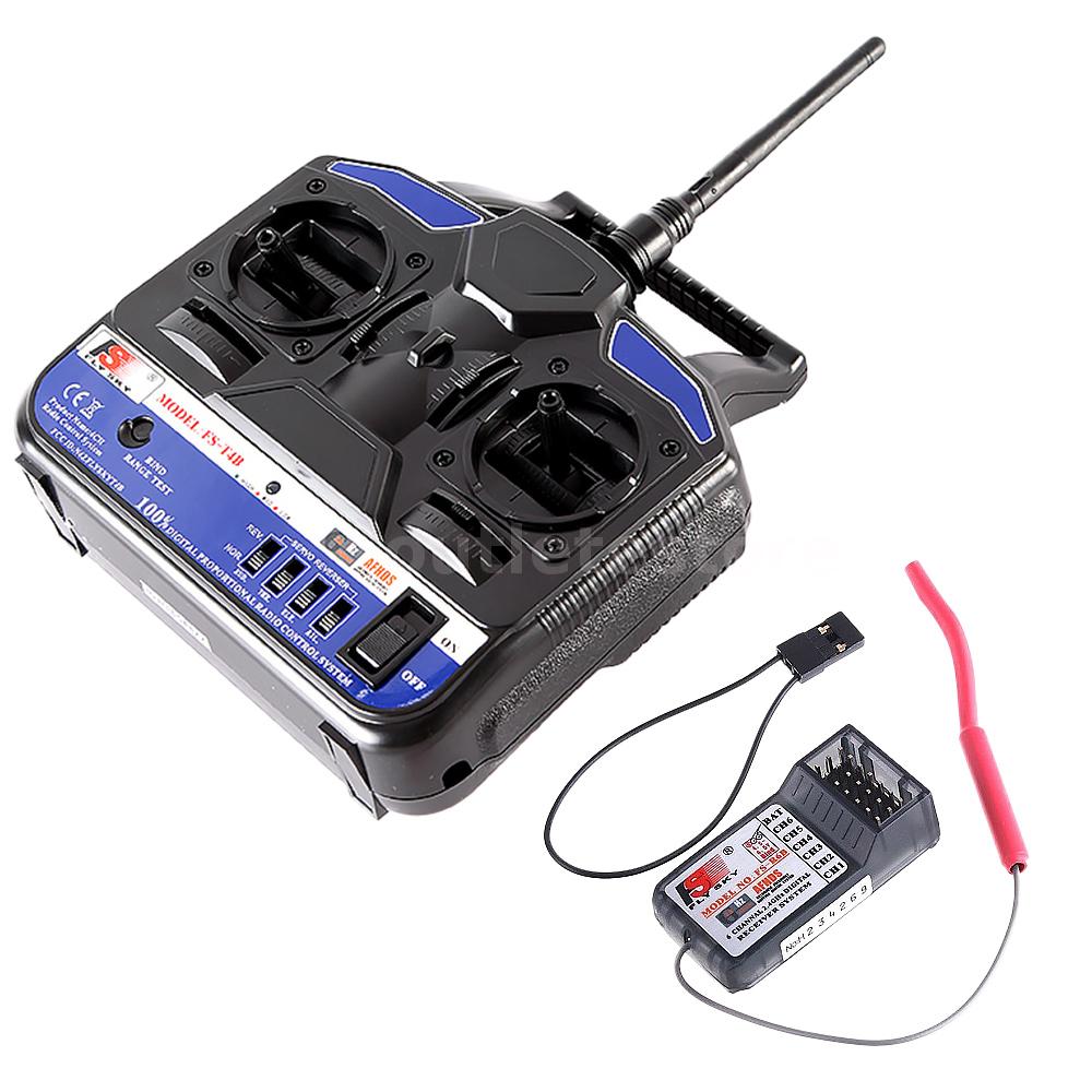 FS 2.4G 4CH Radio Model RC Transmitter & Receiver for Aircraft